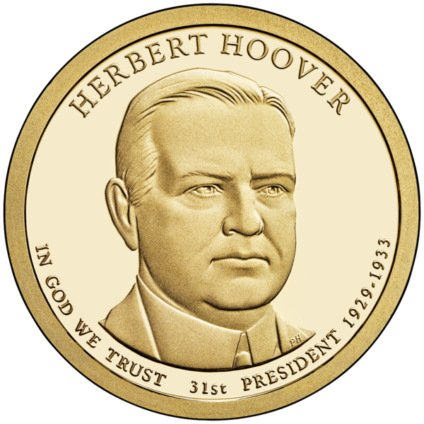 Prezydenci USA - 1$ / 2014 r. - Herbert Hoover (nr 31)