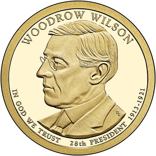 Prezydenci USA - 1$ / 2013 r. - Woodrow Wilson (nr 28)