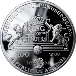 ARMENIA 100 dram / 2008 r. - Królowie futbolu: Pele