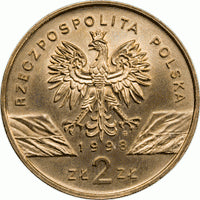 2 zł / 1998 r. -  Ropucha paskówka