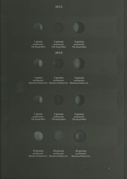 2013-2017 album / klaser rocznikowy na monety obiegowe