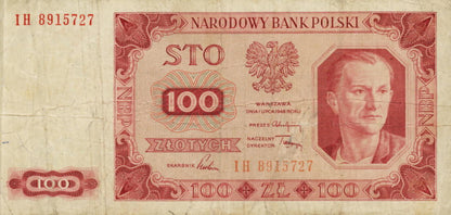 POLSKA  Banknot 100 zł / 1948 r. XX