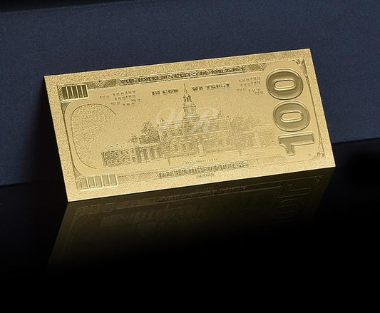 USA: Banknot złocony 100$ - STO dolarów (3)