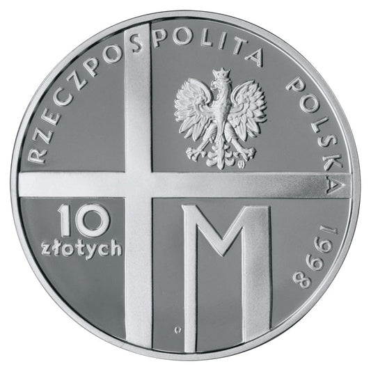 10 zł / 1998 r. -  20-lecie pontyfikatu Jana Pawła II