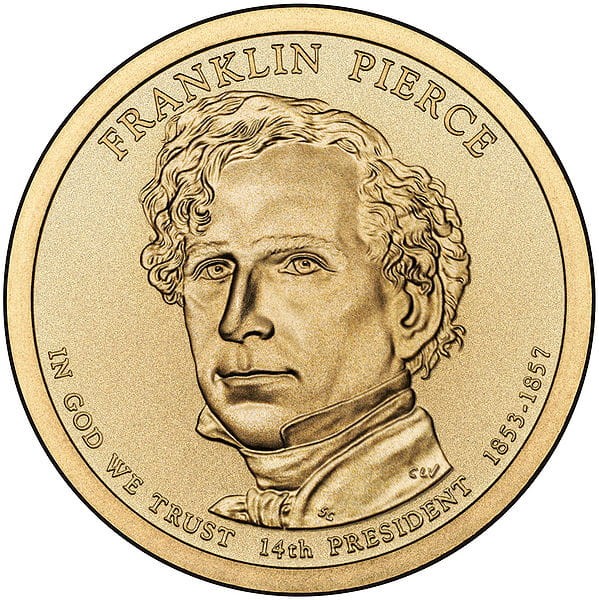 Prezydenci USA - 1$ / 2010 r. - 	Franklin Pierce  (nr 14)