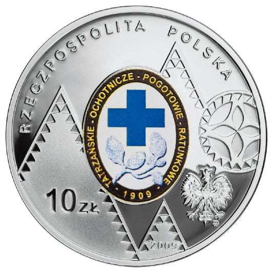 10 zł / 2009 r. -  100. rocznica powstania TOPR