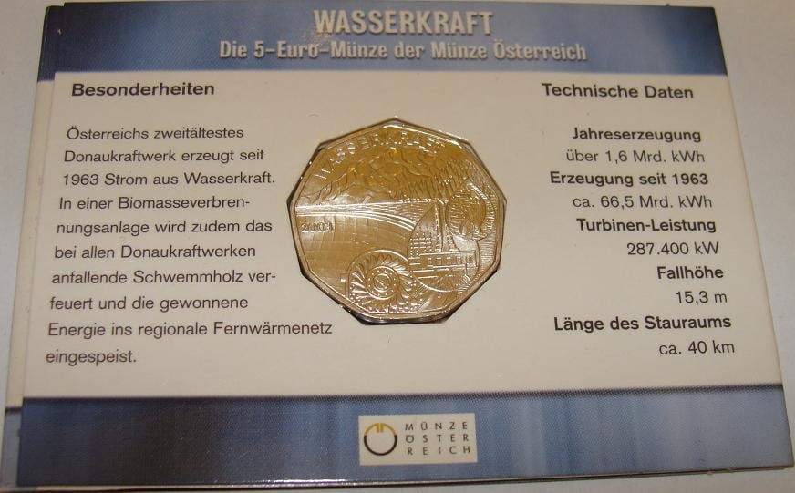 AUSTRIA 5 Euro / 2003 r. w blistrze