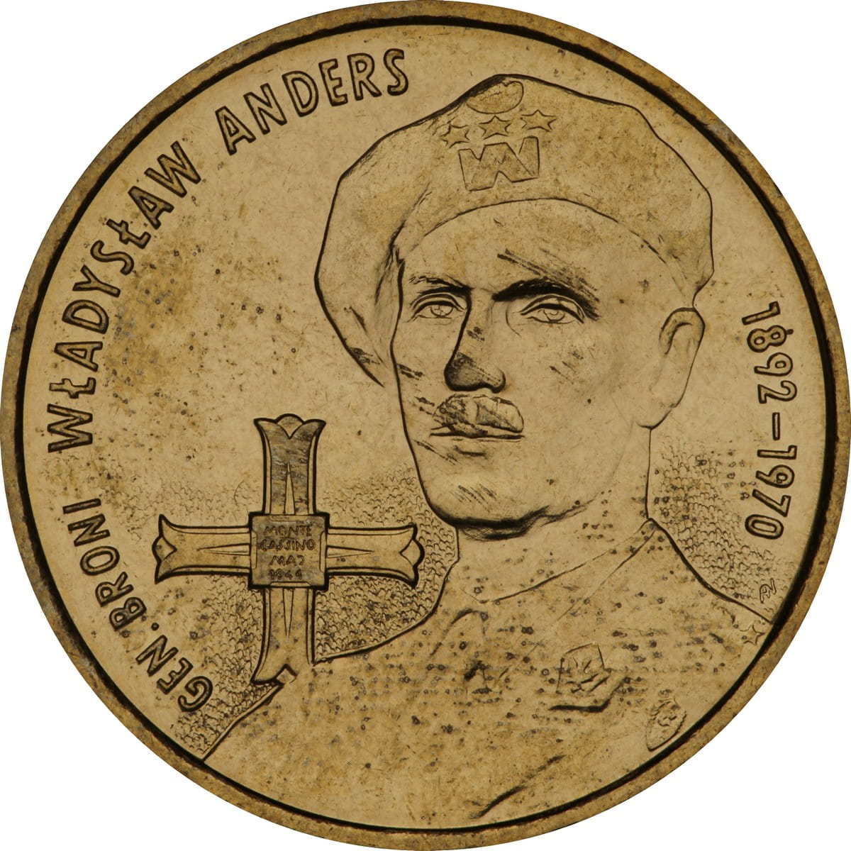 2 zł / 2002 r. - Generał broni Władysław Anders