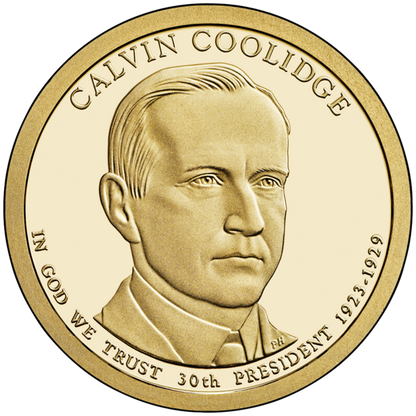 Prezydenci USA - 1$ / 2014 r. - 	Calvin Coolidge (nr 30)