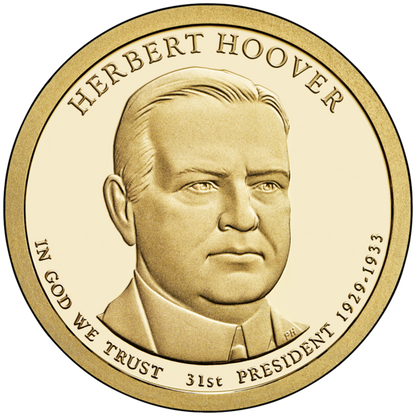 Prezydenci USA - 1$ / 2014 r. - 	Herbert Hoover (nr 31)