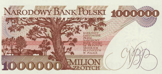 POLSKA  Banknot 1.000.000 zł / 1991 r. X - seria E