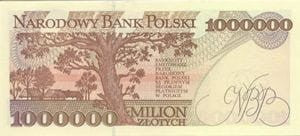 POLSKA  Banknot 1.000.000 zł / 1993 r. X - seria M