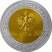 10 zł / 2004 r. -  Olimpiada – Ateny 2004 (złocona)
