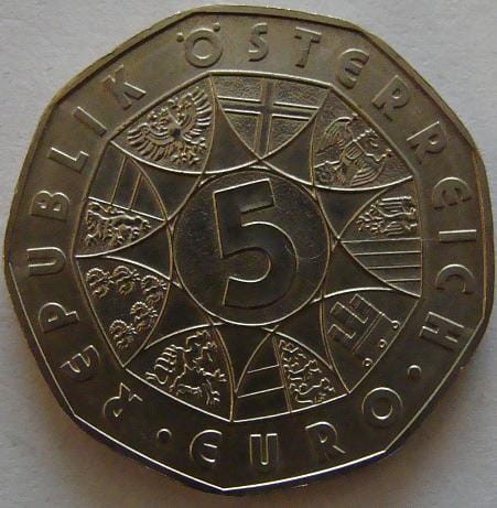 AUSTRIA 5 Euro / 2005 r.  - Narciarstwo