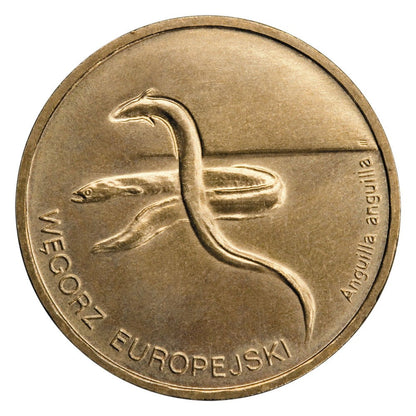 2 zł / 2003 r. - Zwierzęta świata: Węgorz europejski