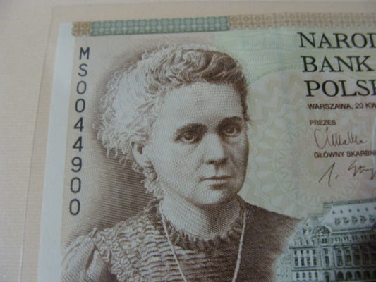 Ciekawy nr serii   20 zł / 2011 r. - Maria Skłodowska - Curie  - MS 0044900