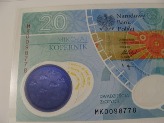 Ciekawy nr serii  20 zł / 2023 r. - Mikołaj Kopernik - 0098778