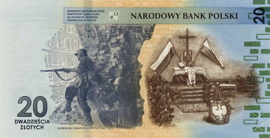 Banknot 20 zł / 2024 r. - 80. rocznica wybuchu Powstania Warszawskiego