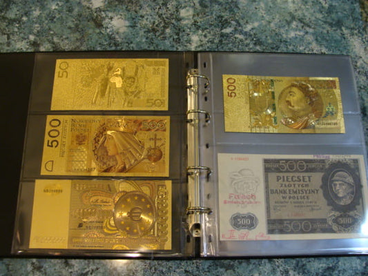 Klaser / album z futerałem na banknoty
