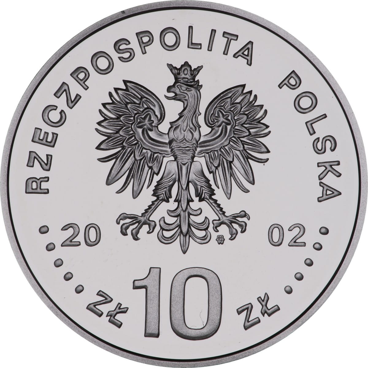 10 zł / 2002 r. - August II Mocny (popiersie)