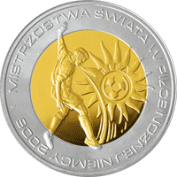 10 zł / 2006 r. - Mistrzostwa Świata w Piłce Nożnej: Niemcy 2006 (Ag/Au)