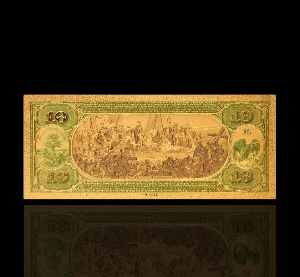 USA: Banknot złocony 10$ - DZIESIĘĆ dolarów /1875