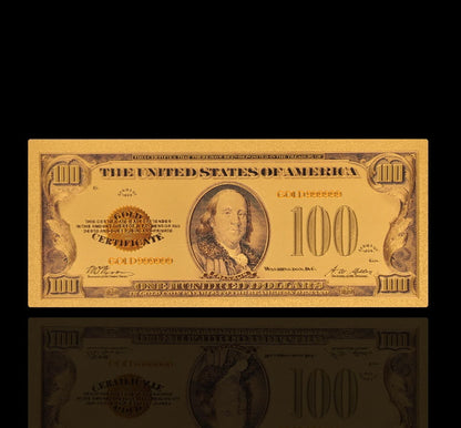 USA: Banknot złocony 100$ - STO dolarów /1928