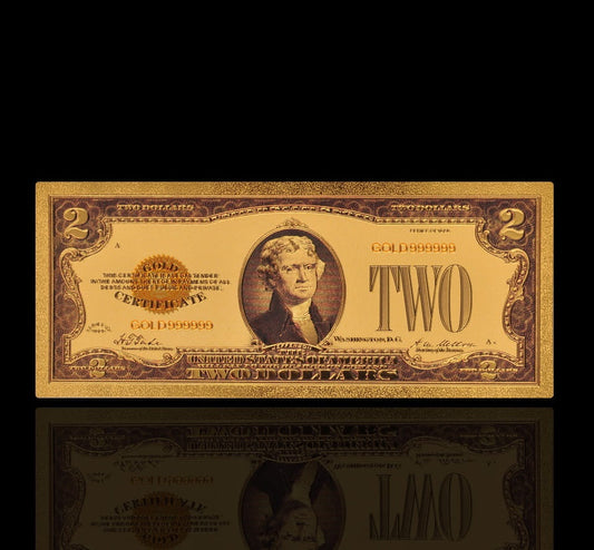 USA: Banknot złocony 2$ - DWA dolary /1928