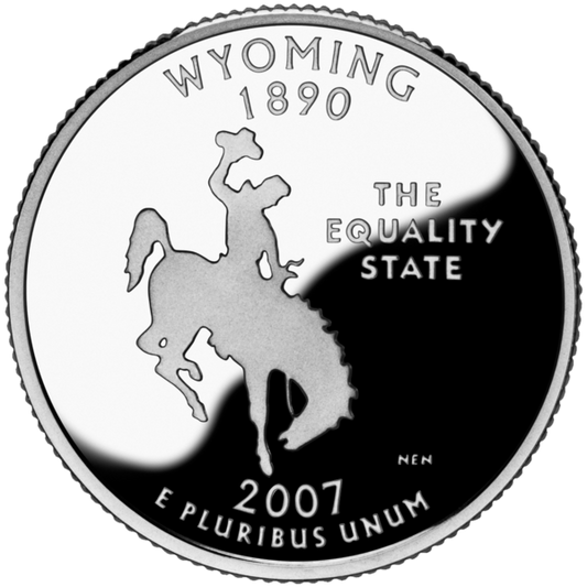 USA:  25 Centów / 2007 r. - Wyoming (nr 44)