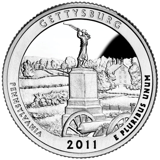 USA:  25 Centów / 2011 r. -  Gettysburg Battlefield (nr 6)