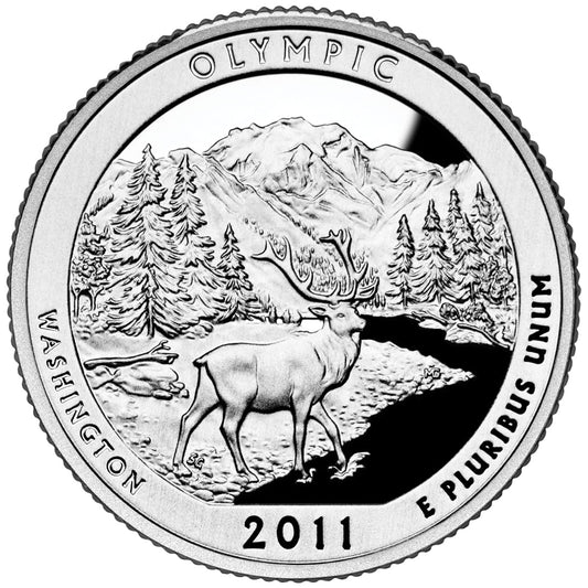 USA:  25 Centów / 2011 r. -  Park Narodowy Olympic (nr 8)