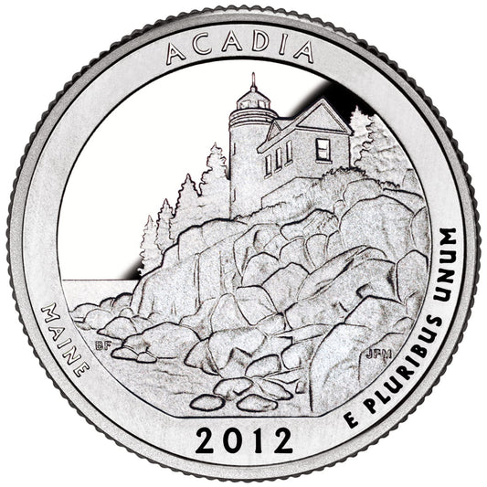 USA:  25 Centów / 2012 r. -  Park Narodowy Acadia (nr 13)