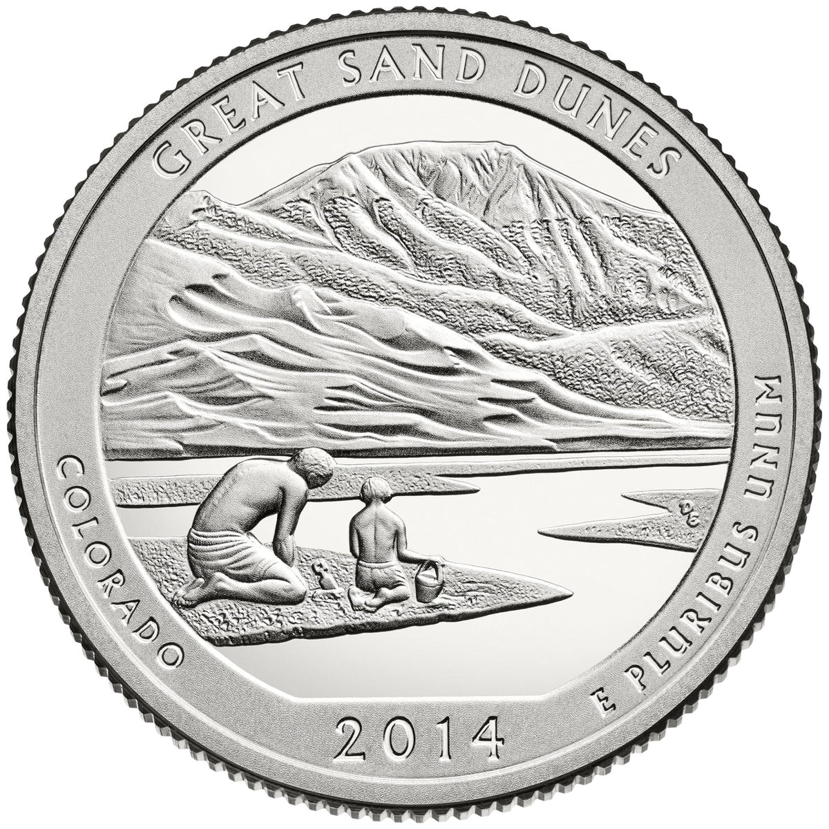 USA:  25 Centów / 2014 r. -  Park Narodowy Great Sand Dunes (nr 24)
