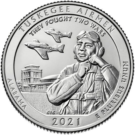 USA:  25 Centów / 2021 r. - Tuskegee Airmen National Historic Site (nr 56)