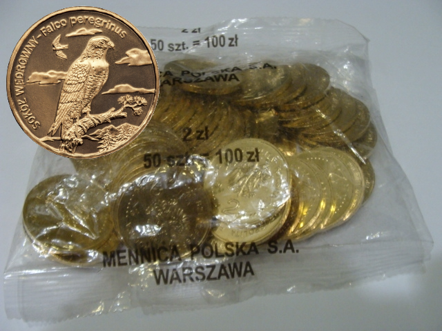 Woreczek - 50 sztuk: 2 zł / 2008 r. - Sokół Wędrowny