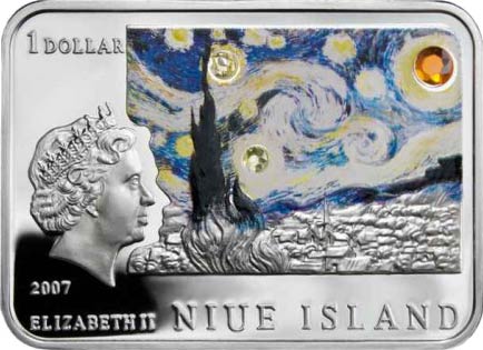 WYSPA NIUE 1 dolar / 2007 - Vincent Van Gogh